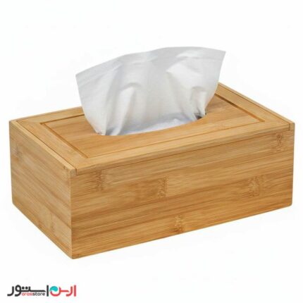 جا دستمال کاغذی بامبو درب مگنتی اعلا